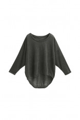Bluza larga transparenta tip tunica dama, neagra, marimea L foto