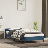 vidaXL Cadru de pat fără saltea, albastru &icirc;nchis, 90x200 cm, catifea 347553