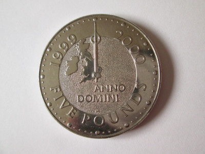 Marea Britanie 5 Pounds 1999-2000 Millenium Anno Domini aUNC foto