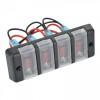 Panou 4 Butoane Iluminate 12V, 13x5cm, Rosu, Intrerupatoare Auto, Camion, Barca, ALM