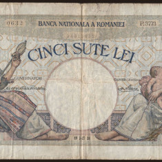 Romania -bancnota -500 lei 1938