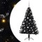 vidaXL Pom de Crăciun artificial pre-iluminat Negru 150 cm PVC 3397130
