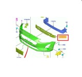 Absorbant bara, tampon Ford Focus, 04.2018-, Fata, Aftermarket