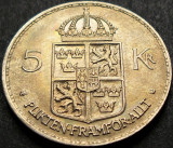 Moneda 5 COROANE - SUEDIA, anul 1972 * cod 929 A = LUCIU DE BATERE