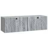 vidaXL Oglindă TV montată pe perete Sonoma gri 98 x 31 x 30 cm 898221