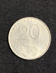 Moneda 20 mărci Germania DDR 1973