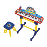 Keyboard electronic cu microfon si scaunel Paw Patrol, 3-7 ani, Reig