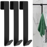 C&acirc;rlige pentru uși de duș din oțel inoxidabil, pachet de 3 bucăți, negru, pentru uși cu grosimea de p&acirc;nă la 14 mm &ndash; Negru 3 buc