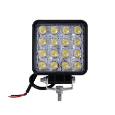 Set 2 Proiectore LED Auto Flexzon, Offroad, 48W, 12V-24V Patrat, Spot Beam 30&deg;