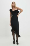 Answear Lab rochie culoarea negru, midi, mulată