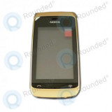 Husa frontala Nokia Asha 309 (inclusiv tactil) 00807G5 auriu