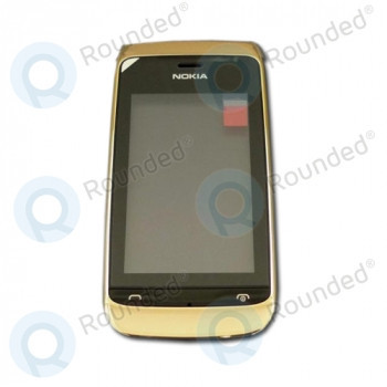 Husa frontala Nokia Asha 309 (inclusiv tactil) 00807G5 auriu foto
