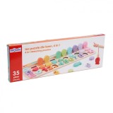 JOC PUZZLE DIN LEMN, 4 IN 1, 35 DE PIESE,