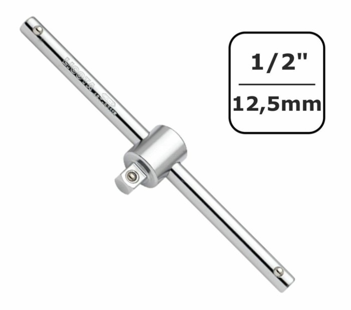 1/2 Zoll Gleitgriff, Cr-V Werkzeug, 300mm, Steckschl&uuml;ssel