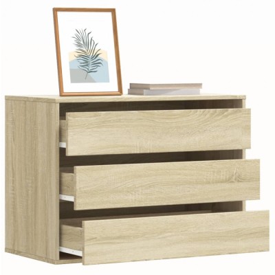 Gossi dulap colt cu sertare stejar sonoma 80x41x58 cm lemn prelucrat foto