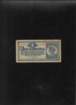 Ungaria 1 korona coroana 1920 seria074882 foto