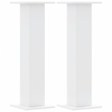 Cumpara ieftin Suporturi de plante, 2 buc., alb, 30x30x95 cm, lemn prelucrat
