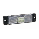 Lampa gabarit auto BestAutoVest 12V/ 24V cu LED, dreptunghiulara Alba , 97x30x12mm, cu cablu, 1 buc. Kft Auto, AutoLux