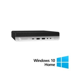 Calculator Refurbished HP ProDesk 600 G5 Mini, Intel Core i5-8500T 2.10 - 3.50GHz, 8GB DDR4, 256GB SSD + Windows 10 Home