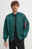 Alpha Industries geaca bomber barbati, culoarea verde, de iarna
