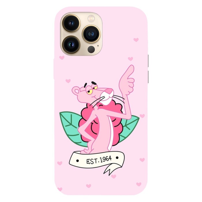 Husa compatibila cu Apple iPhone 12 / iPhone 12 Pro, Viceversa, model Pink Panther EST 1964, Silicon, TPU