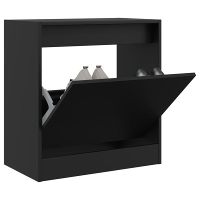 vidaXL Pantofar, negru, 60x34x63,5 cm, lemn compozit foto