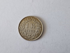 Elvetia 1 Francs 1962 Argint foto