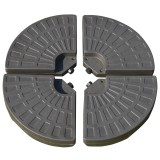 Outsunny Suport pentru Umbrela Descentralizata de Gradina cu Baza in Cruce, Set 4 Placi din HDPE 66x45x10cm