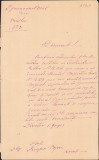 HST A2043 Act olograf Pavel Gorgos Vaslui secolul al XIX-lea