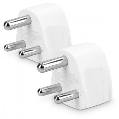 Set 2 Adaptoare universale de calatorie tip M, Kwmobile, Alb, Plastic, 44716.03 foto