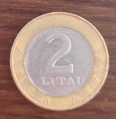 Moneda Lituania - 2 Litai 1999 foto