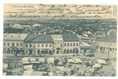 2791 - CARANSEBES, Market, Panorama, Litho, Romania - old postcard - used - 1903