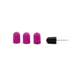 Cumpara ieftin Set suport si 3 bucati smirghel rezerva freza electrica unghii, 16*25mm, lilac, granulatie 120