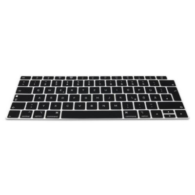 Husa pentru tastatura Apple MacBook Air 13&amp;quot; Retina (from end of 2018), Kwmobile, Negru, Silicon, 47031.01 foto