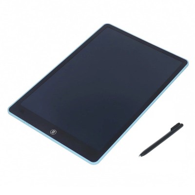 Tableta grafica de desenat pentru copii,color de 16 inch diagonala, cu buton de stergere si creion - Albastru deschis foto