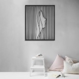 Cumpara ieftin Tablou metalic Woman Negru 50x60 cm