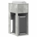 Gossi suport turn computer cu sertar gri beton 30x44x74 cm