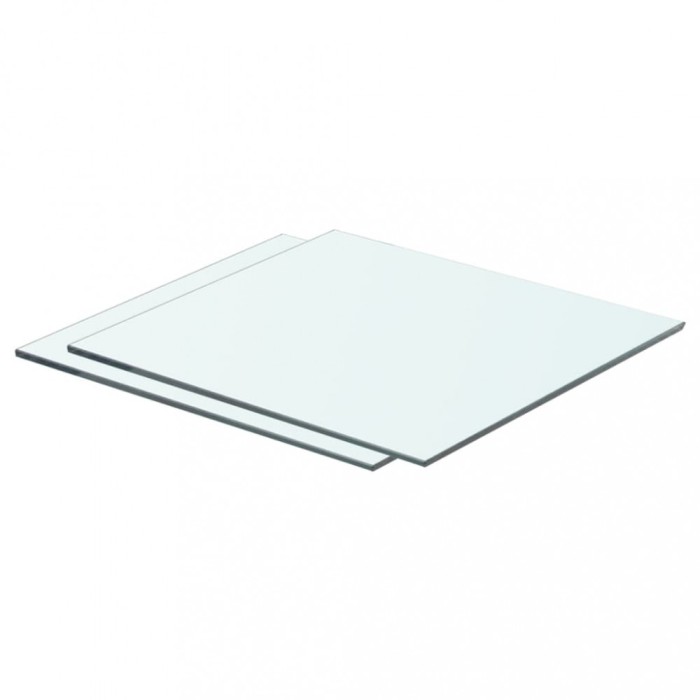Gossi rafturi, 2 buc., 40 x 30 cm, panouri sticla transparenta