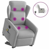 vidaXL Scaun electric pentru masaj picioare &icirc;n picioare stofa gri nor