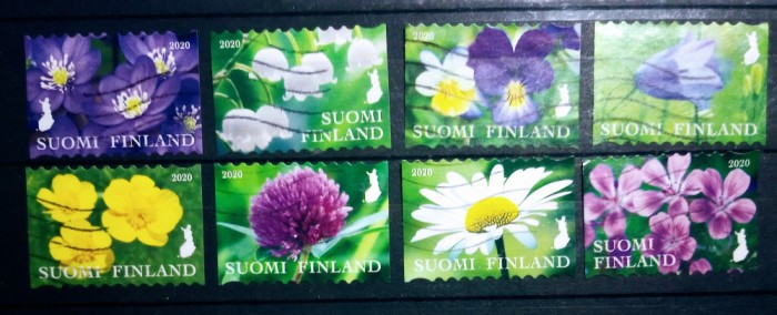 Finlanda 2020 flori plante fora serie 8v stampilata