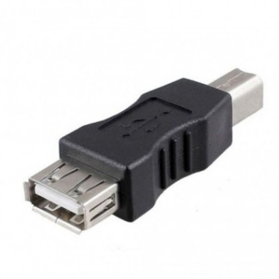 Adaptor USB (mama) la USB tip-B (printer) DeTech-17137 Negru foto