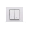 Intrerupator Jaluzele Ovivo Grano, Alb, 2 Module, Incastrat, 220V