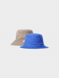 Pălărie reversibilă bucket hat pentru bărbați - bej/albastră, 4F Sportswear