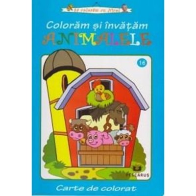 Coloram si invatam animalele, carte de colorat - Flory Preda foto