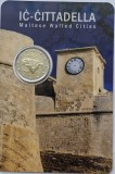 Pachet 2 Euro Malta 2024 Ċittadella Gozo, Brill. Unc, Tiraj 80000, Coincard