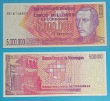 Nicaragua (p#165) 5.000.000 Cordobas 1990 &#039;Ordonez&#039; UNC serie: FB18726801