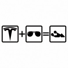 Sticker Auto Tesla + Stil = Repaus