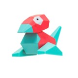 Set 2 Mini Figurine Pokemon - Porygon &amp; Stand