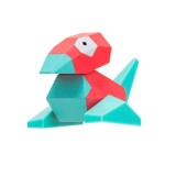 Set 2 Mini Figurine Pokemon - Porygon &amp; Stand