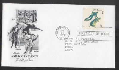 United States 1978 Dancing 13c FDC K.707 foto